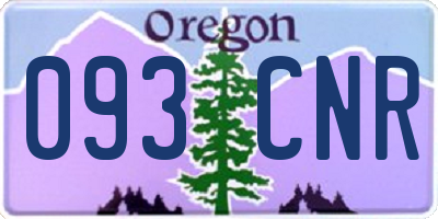 OR license plate 093CNR
