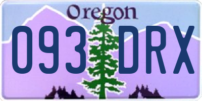 OR license plate 093DRX