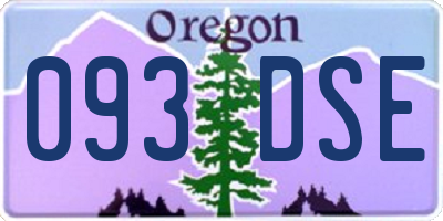OR license plate 093DSE