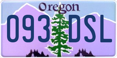 OR license plate 093DSL