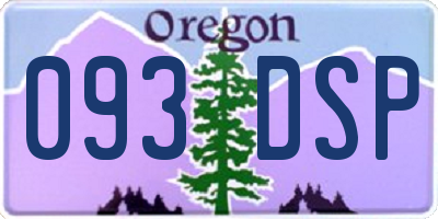 OR license plate 093DSP