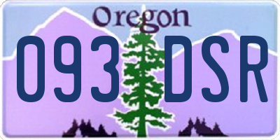 OR license plate 093DSR