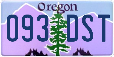 OR license plate 093DST