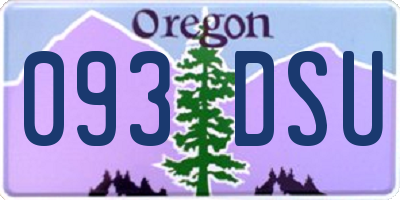 OR license plate 093DSU