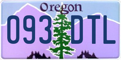 OR license plate 093DTL