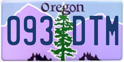 OR license plate 093DTM