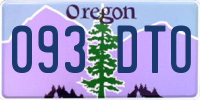 OR license plate 093DTO