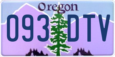 OR license plate 093DTV