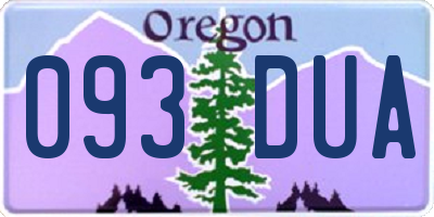 OR license plate 093DUA