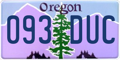 OR license plate 093DUC