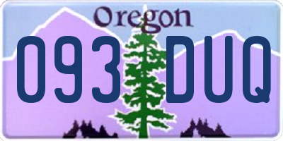 OR license plate 093DUQ