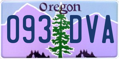 OR license plate 093DVA