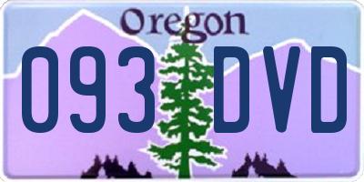 OR license plate 093DVD