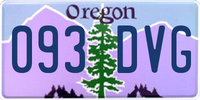 OR license plate 093DVG