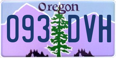 OR license plate 093DVH