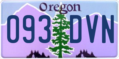 OR license plate 093DVN