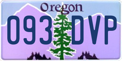 OR license plate 093DVP