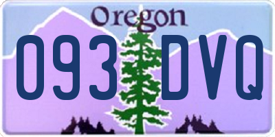 OR license plate 093DVQ