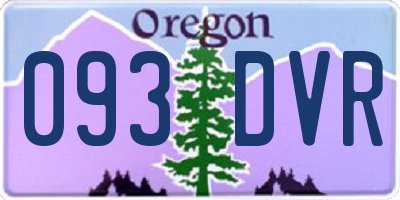 OR license plate 093DVR