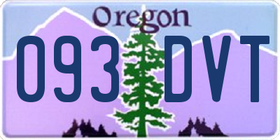OR license plate 093DVT