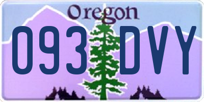 OR license plate 093DVY