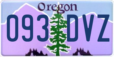 OR license plate 093DVZ