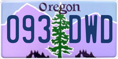 OR license plate 093DWD