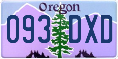 OR license plate 093DXD