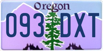 OR license plate 093DXT