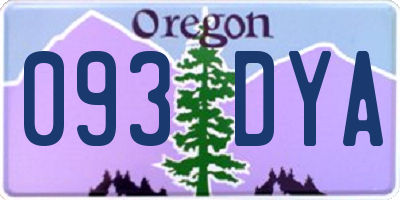 OR license plate 093DYA