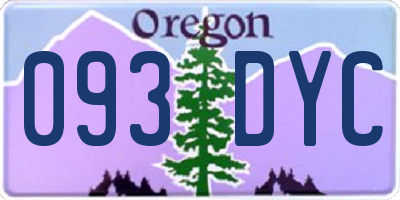 OR license plate 093DYC