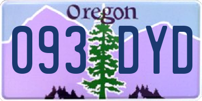 OR license plate 093DYD