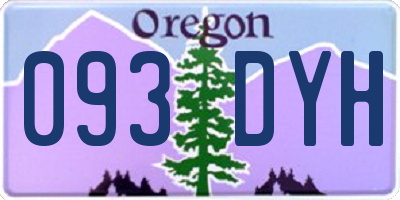 OR license plate 093DYH