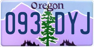 OR license plate 093DYJ