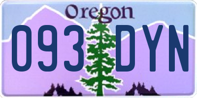 OR license plate 093DYN