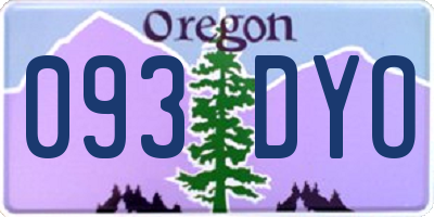 OR license plate 093DYO