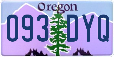 OR license plate 093DYQ