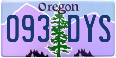 OR license plate 093DYS