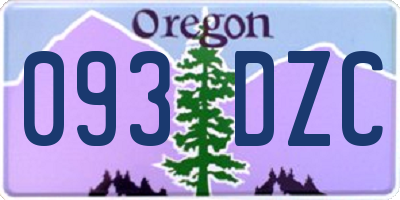 OR license plate 093DZC