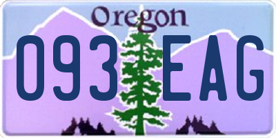 OR license plate 093EAG