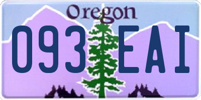 OR license plate 093EAI