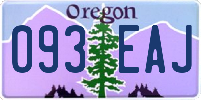 OR license plate 093EAJ