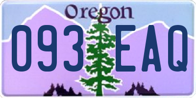 OR license plate 093EAQ
