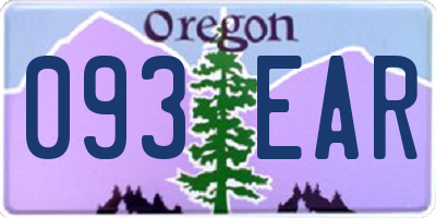 OR license plate 093EAR