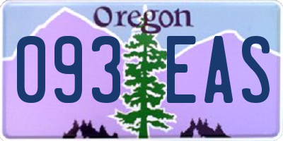 OR license plate 093EAS