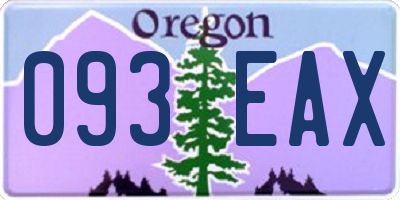 OR license plate 093EAX
