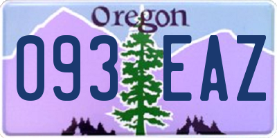 OR license plate 093EAZ