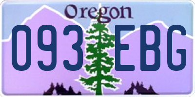 OR license plate 093EBG