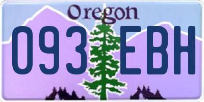 OR license plate 093EBH