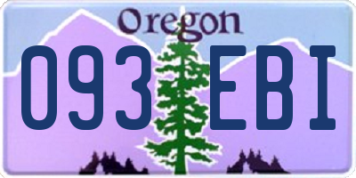 OR license plate 093EBI